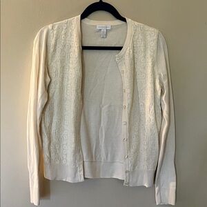 Charter Club Ivory Textured Cardigan